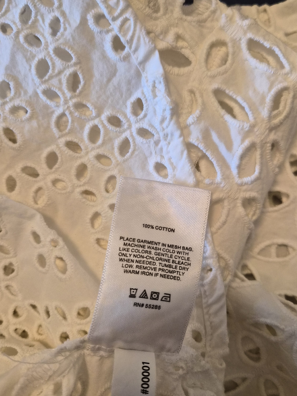 Express White Eyelet Cotton Button-Up Shirt - Women - Picture 8 of 11